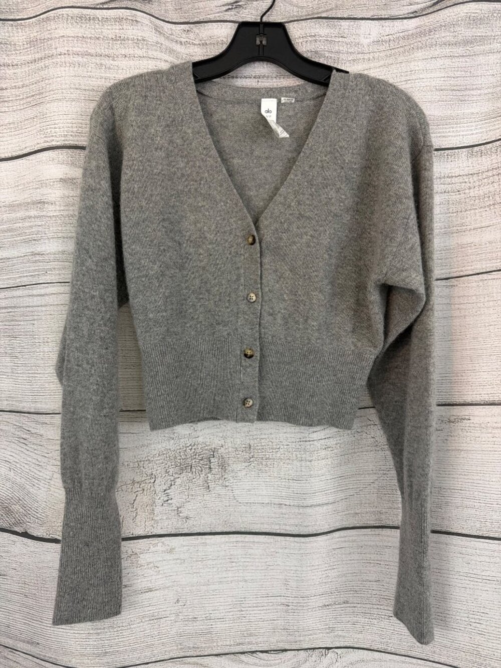 Alo Sheer Cashmere Cropped Cardigan Size S